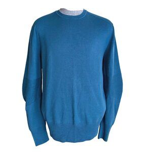 mens size XL Belstaff moto lightweight sweater teal blue pristine Made in Italy